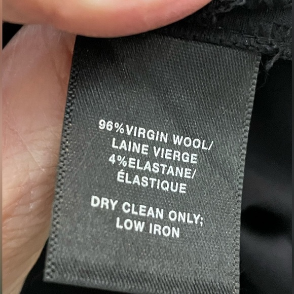 Lafayette 148 Irving Black Virgin Wool and Elastane  Pants Size 2 - Picture 6 of 6